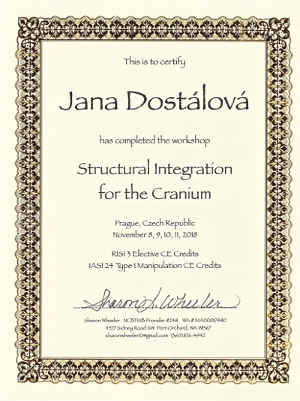 Bonework-Cranium certifikát